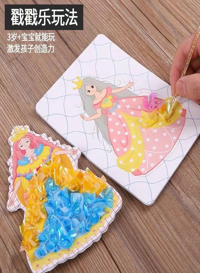 Cilveec Color Magic Book for Kids Activity Books for Children Coloring Books for Kids Ages 4-8 Years 20 Sheet Cartoon Painting kit with Brush Multicolor (Pink Fashion Book) - Image 4